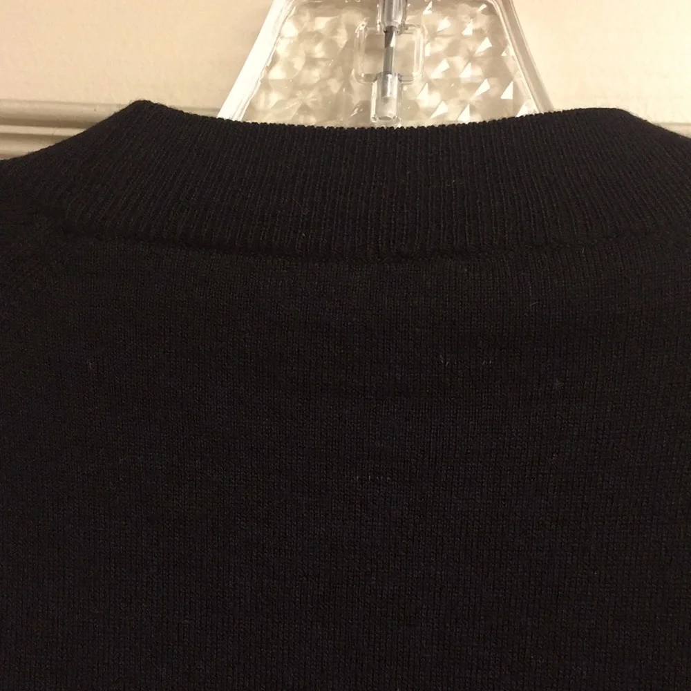PITCH BLACK MOCK NECK WOOL SWEATER - Picture 4 of 5